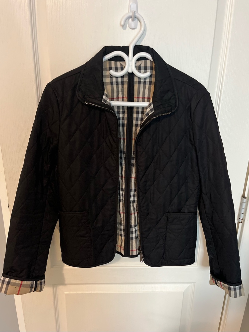 Burberry Quilted Zip Up Jacket